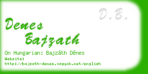 denes bajzath business card